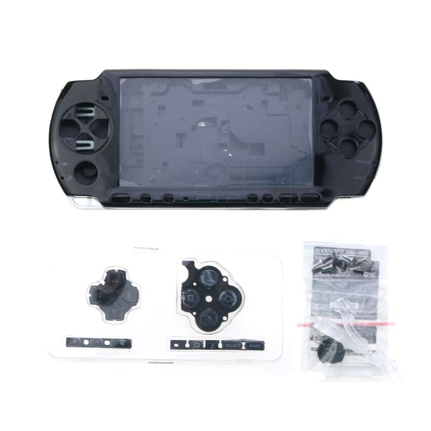 เคสฝาครอบเชลล์แบบเต็มพร้อมปุ่มชุดเปลี่ยนสําหรับ Sony PSP 3000 PSP3000 อะไหล่คอนโซลเกม