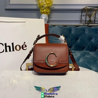 Chloe solid tiny handbag crossbody shoulder flap messenger saddle bag with anti-countfeit code