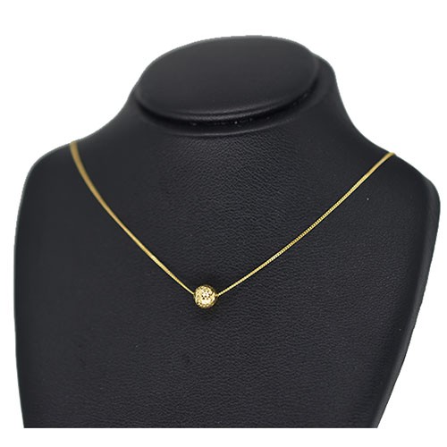 Princely#จี้บอลทอง 18 k+สร้อยคอ#ทองแท้ 10 k