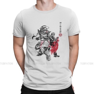 [COD]เสื้อยืด พิมพ์ลายกราฟิก Fullmetal Alchemist Brotherhood Anime Sumi-E สไตล์วินเทจ สําหรับผู้ชายS-5XL