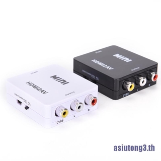 (asiutong ) อะแดปเตอร์แปลงวิดีโอ Hdmi ไปยัง Rca Av / Cvbs Hd 1080 P Mini Hd 1080 P Mini Hdmi2Av