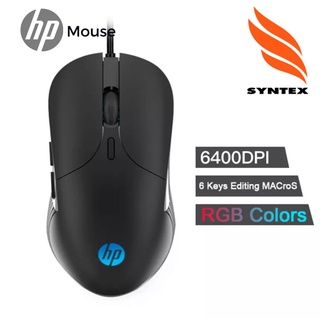 HP Genius Gaming Mouse M280 6400 dpi แบบมีสาย RGBLed เม้าส์ล้านสีการแก้ไขแมโคร Ergonomic Gamer เมาส์สำหรับ PC