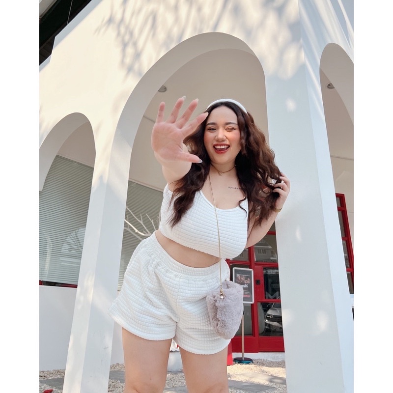 ส่งต่อ S911 เซ็ตเอสกิโมหน้าร้อน ชุดเซ็ตสาวอวบ เสื้อผ้าสาวอวบ ร้านเหมือนฝัน Muenfun