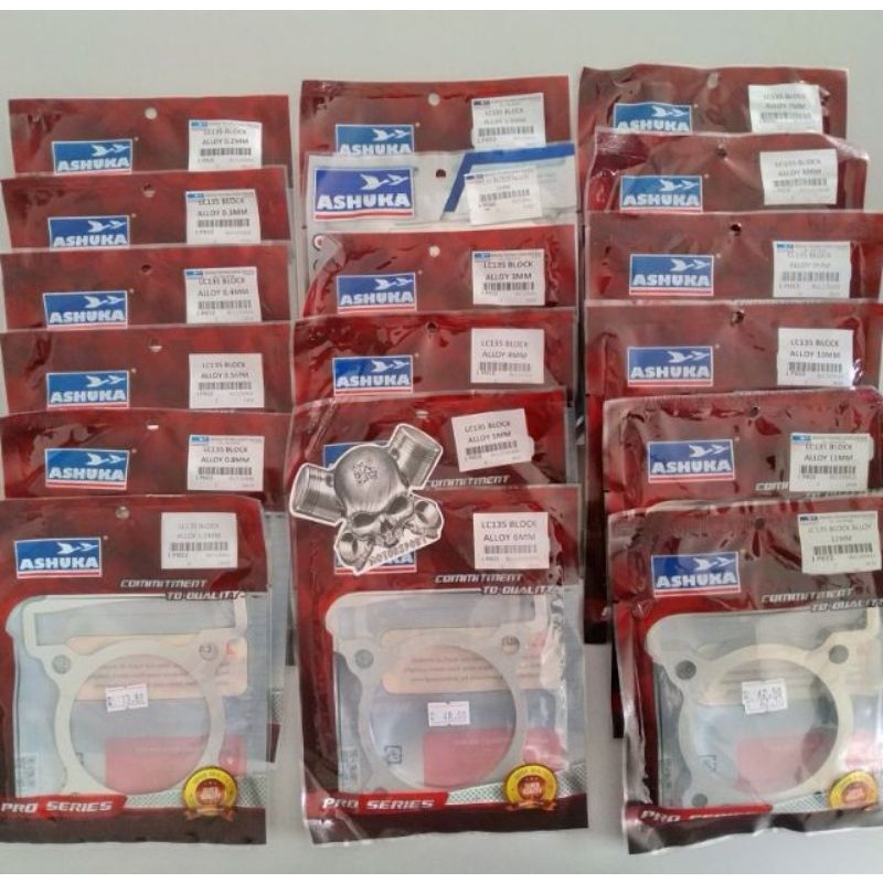 ASHUKA GASKET BLOCK ช่องว่างโลหะผสม V-PRO YAMAHA Y15 Y15Z Y15ZR LC135 FZ150 SYM VF3I 185 1M/2M/3M/4M