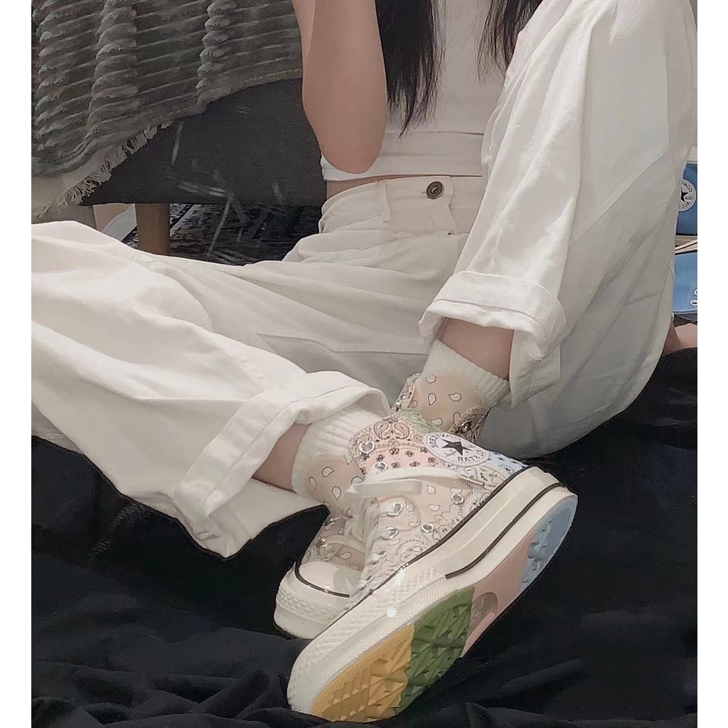 Converse 1970s offspring paisley x pathwork High top คอนเวิร์ส ดอกมะม่วงหิมพานต์ รองเท้าผ้าใบ 169880C 169881C