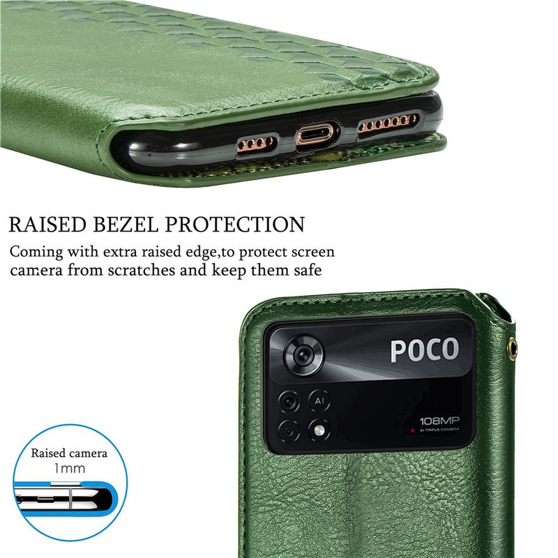 เคสโทรศัพท์มือถือหนัง ฝาพับแม่เหล็ก กันกระแทก พร้อมช่องใส่บัตร สําหรับ Xiaomi Poco X4Pro 5G M4Pro X4 M4 X3 GT NFC M3 Pro 4G 5G M X 4 Pro 2022 ราคา ถูกที่สุด ดีลบีเคเค แกลเลอรีภาพที่ 6