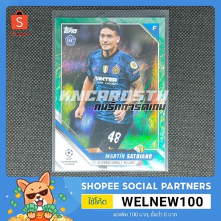 การ์ดสะสม การ์ดนักฟุตบอล Topps Uefa Champions League 21/22 Martin Satriano RC