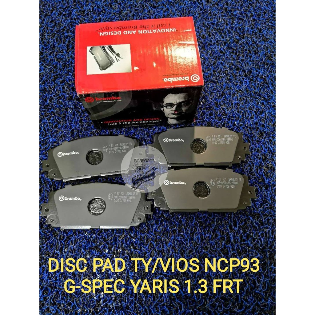 แผ่น BREMBO TOYOTA VIOS NCP93 G-SPEC,YARIS 1.3 FRT