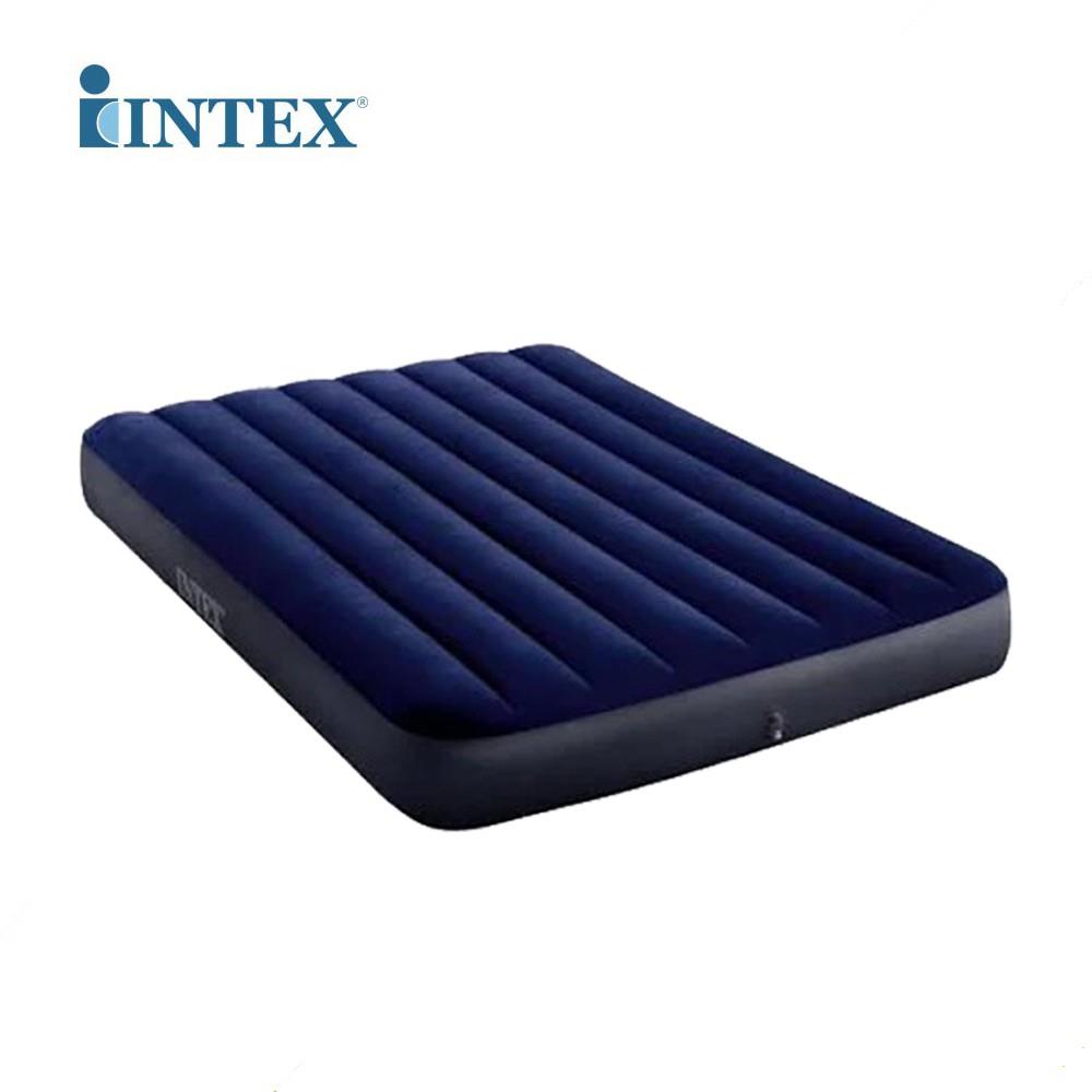 INTEX ที่นอนเป่าลม Classic Downy Airbed ที่นอน ที่นอนปิคนิค เบาะรองนอน เบาะลม ที่นอน 2.5 3.5 4.5 5 6 ฟุต ที่นอนสูบลม