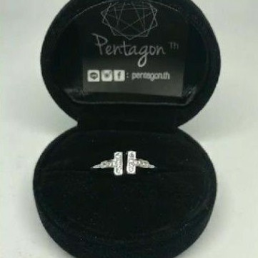 พร้อมส่ง💍แหวนTT ประดับเพชรcz(รุ่น P10)