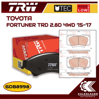 ผ้าเบรคหน้า TRW สำหรับ FORTUNER TRD 2.8D 4WD 15-17 (GDB8998)