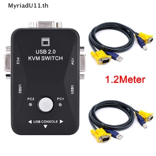 【MyriadU】KVM Switch VGA Cable USB 2.0 Splitter Box อะแดปเตอร์แบ่งปันคีย์บอร์ดเมาส์