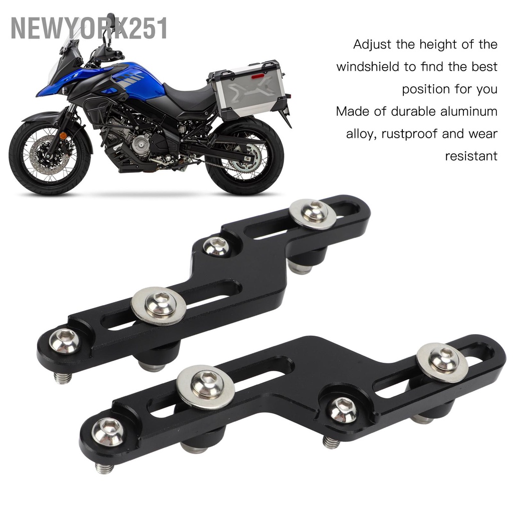 Newyork251 ชุดเมาท์ยึดกระจกหน้ารถจักรยานยนต์ แบบเปลี่ยน สําหรับ Suzuki V‐Strom Dl650 2017‐2020