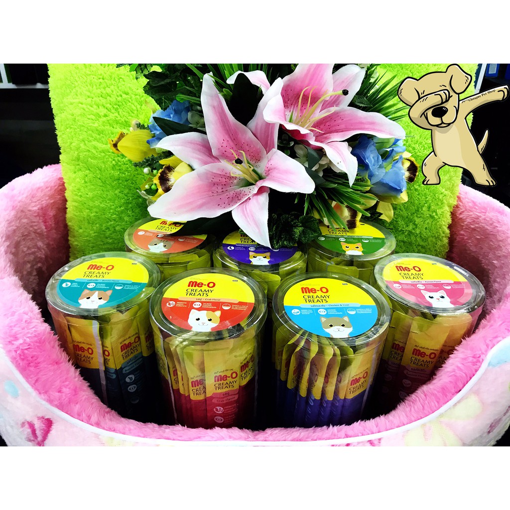 Cheaper Me o Creamy Treat (กระปุก) มี 7 รสชาติ 15g X 36 pcs มีโอแมวเลีย ...