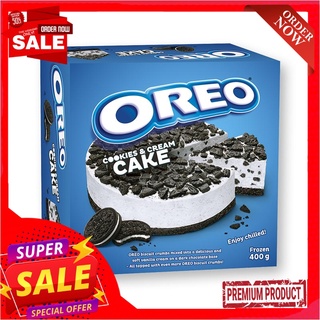 โอรีโอ คุกกี้แอนด์ครีมเค้ก 400 กรัมบิสกิต คุกกี้ และแครกเกอร์Oreo Cookies &amp; Cream Cake 400g