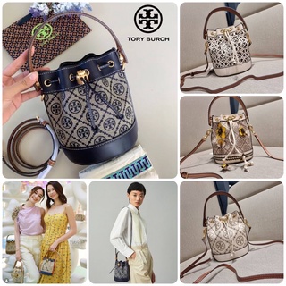 TORY BURCH MINI T MONOGRAM BUCKET BAG (Mini)