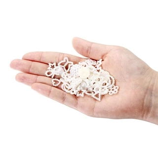 จี้ลูกปัดไข่มุกเทียมน่ารัก สําหรับทําเครื่องประดับผม DIY จํานวน 100 ชิ้น ต่อถุง