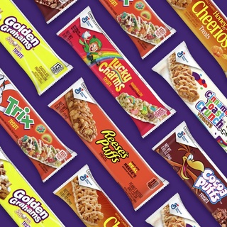 American Cereal Breakfast Bars - Lucky Charms, Trix, Reeses Puffs, Cinnamon Toast Crunch, Golden Grahams