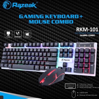 Razeak Keyboard &amp; Mouse Gaming รุ่น RKM-101 เซ็ตคู่เมาส์+คีย์บอร์ด