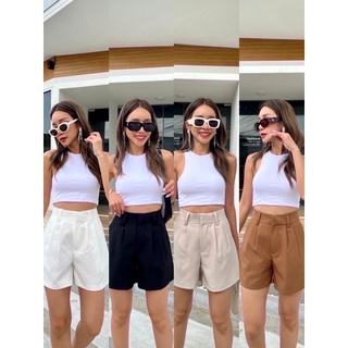 🎈🎈 Panel basic high-waist shorts กางเกงขาสั้นเอวสูงทรงเบสิค ที่มีไว้ติดตู้