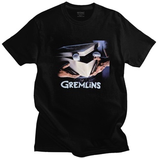 เสื้อยืดผ้าฝ้าย เสื้อยืดแขนสั้น ผ้าฝ้าย พิมพ์ลายภาพยนตร์ Gremlins Gizmo ยุค 80s แนวสตรีท เรโทร สําหรับผู้ชาย