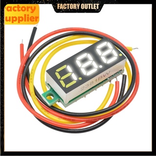 โวลต์มิเตอร์ 0.28 นิ้ว DC 0-100V 3 สายแผงแอมมิเตอร์แรงดันไฟฟ้าจอแสดงผลดิจิตอล LED สีขาว
