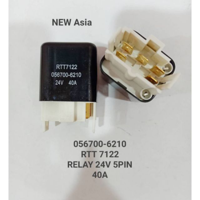 RTT-7122 056700-6210 5PIN RELAY 24V RGL RELAY สําหรับการใช้งานบน : UNIVERSAL TRUCK & VEHICLE