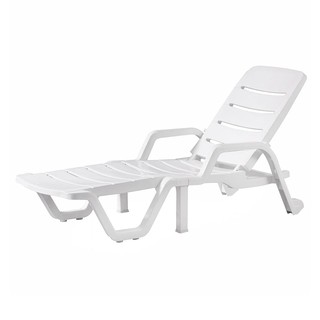 Chair table SUN LOUNGER SUPERWARE CH-27 WHITE Outdoor furniture Garden decoration accessories โต๊ะ เก้าอี้ เตียงริมสระ S