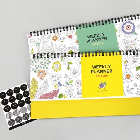 Color Drawing Weekly Planner (undated) แพลนเนอร์รายสัปดาห์แบบไม่ระบุวัน ...