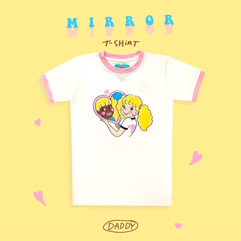 DADDY | Mirror T-Shirt เสื้อยืดสกรีนลายฝาแฝด Abbey-Tabbey สุดน่ารัก