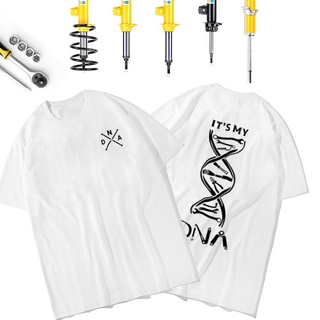 ผ้าฝ้าย 100%เสื้อยืดคอกลม แขนสั้น พิมพ์ลาย DNA gene racing สําหรับซ่อมรถยนต์S-3XL