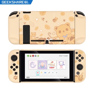 switchGeekShare Official Nintendo Switch Shell Mousse Bear Fairy League Cute Hard Cover Back Gir Shell Full Case For Nin