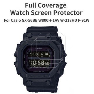 ฟิล์มกันรอยหน้าจอนาฬิกาข้อมือ กันรอยขีดข่วน สําหรับ Casio GX-56BB W800H-1AV W-218HD F-91W 3 ชิ้น