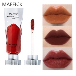 Maffick ลิปสติก ลิปกลอส เนื้อแมตต์กํามะหยี่ กันน้ํา ติดทนนาน ไม่ติดถ้วย เครื่องสําอางแต่งหน้า ลิปสติก ลิปทินท์ เครื่องสําอาง น้ําแข็งก้อน