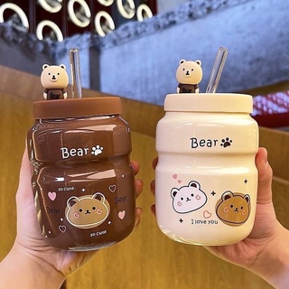 🐻🤎แก้วน้ำสแตนเลสต้าวBear (bear)(bear)