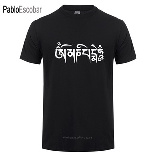 เสื้อยืด พิมพ์ลายศาสนาพุทธ Omi Padme Hums สไตล์ฮิปสเตอร์