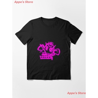 LOL Arcane Arcane - Jinx Monkey Graffiti Essential T-Shirt เกมจลาจล เสื้อยืดพิมพ์ลาย เสื้อยืดคู่รัก