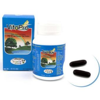 VitaPro โปรตีนสกัดจากถั่วเหลือง+วิตามินรวม+น้ำมันปลา Isolated Soy Protein+Mulivitamin+Fish Oil 30 แคปซูล [786006]