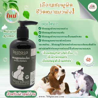 [สูตรพรีเมี่ยม]แชมพูรักษาโรคผิวหนังสัตว์เลี้ยงแก้อักเสบผิวแพ้ง่าย