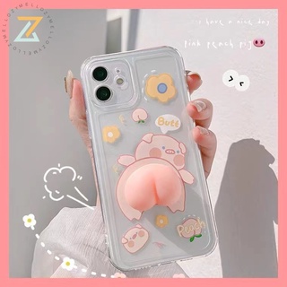 Zymello เคส Vivo V23 V23E V15 V17 V19 V20 V20 Pro V20SE V21 V11i เคสโทรศัพท์ซิลิโคนหมูเปิดเครื่องรูดน่ารัก