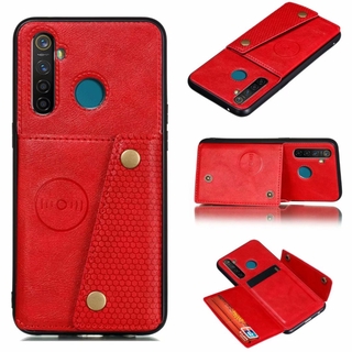 OPPO case realme 5 pro realme 3/5/6 X/K3 X50 pro กรณีหนังPUผู้ถือบัตรปลอกแม่เหล็ก