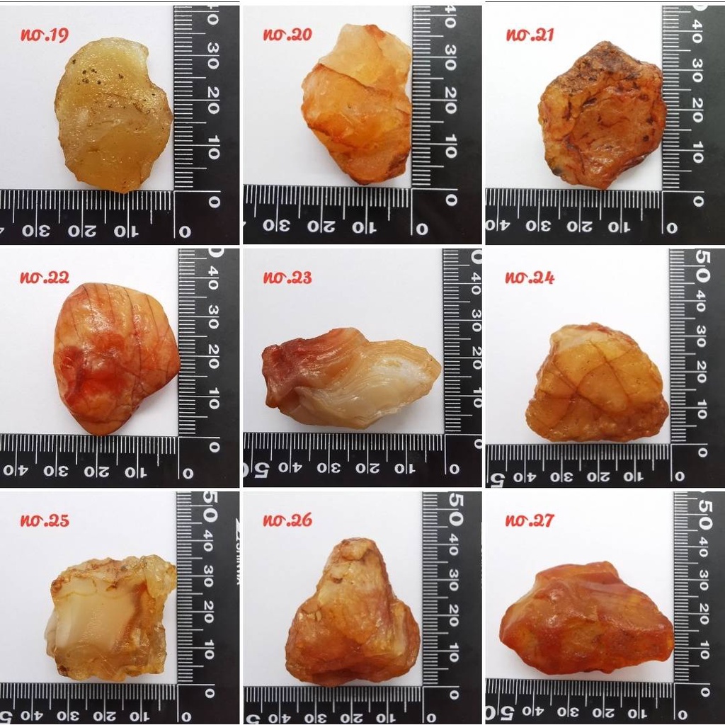 หินคาร์เนเลี่ยนก้อนธรรมชาติ Carnelian set.2