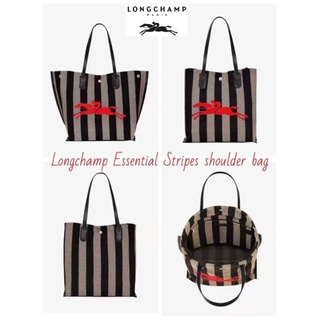 Longch@mp Essential Stripes shoulder bag