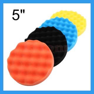 ฟองน้ำขัดเคลือบสีรถ รุ่นวาฟเฟิล Waffle ขนาด 5 นิ้ว ชุด 4 ชิ้น