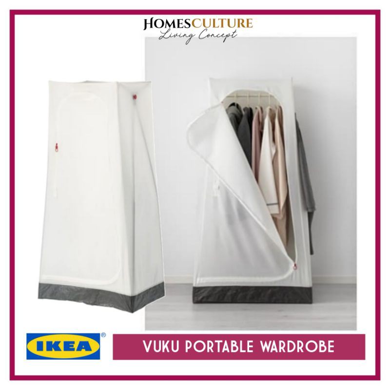 IKEA VUKU ตู้เสื้อผ้าแบบพกพา 74x51x149 Cm