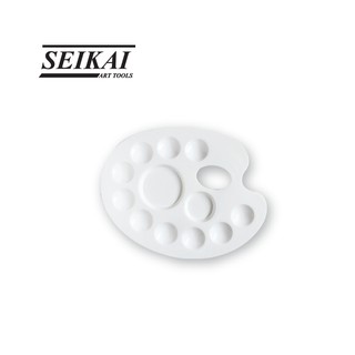 จานสี มีช่องนิ้วสอด Oval Big seikai Sk-04