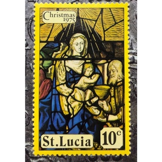 แสตมป์Christmas St.Lucia ปี1975