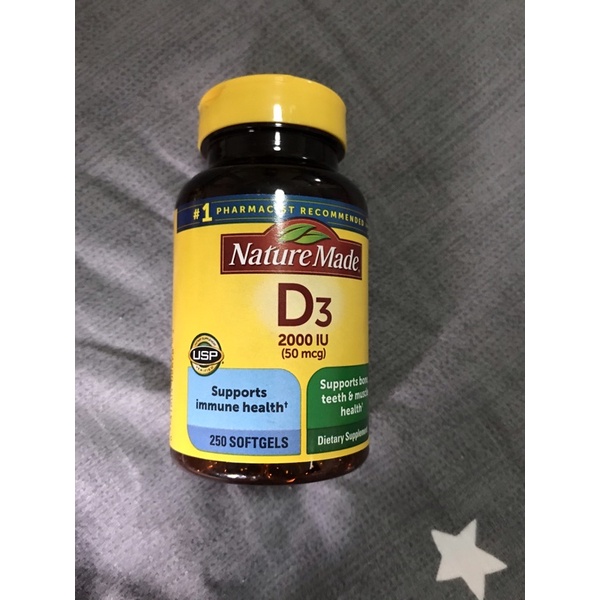 D3 2000 IU ( nature made ) 250 softgels