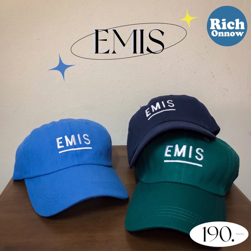 [ พร้อมส่ง ] หมวก Emis Cap🧢💚💙