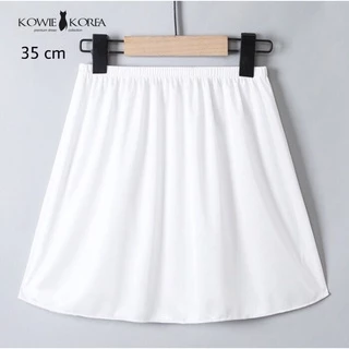 Kowie Korea กระโปรงซับใน ซับในกันโป๊ ยาว 35 ซม UW500 (ซื้อ 2 ชิ้นขึ้นไป คละแบบแถมยางมัดผม)